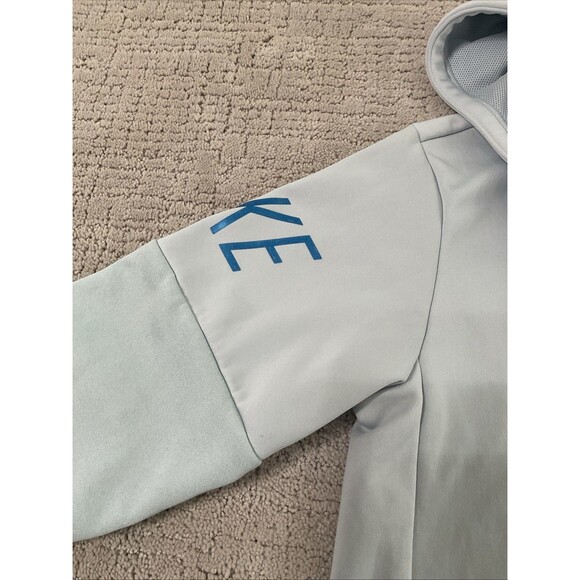 Nike Dri Fit Women’s Light Blue Hoodie Sweatshirt Zip Jacket Size S Platinum - Picture 10 of 11